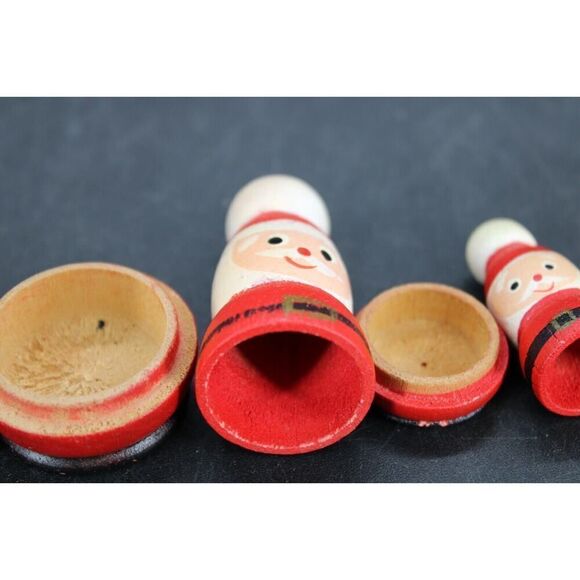 Vintage Santa Clause Nesting Dolls Set Of 5 - Picture 9 of 15